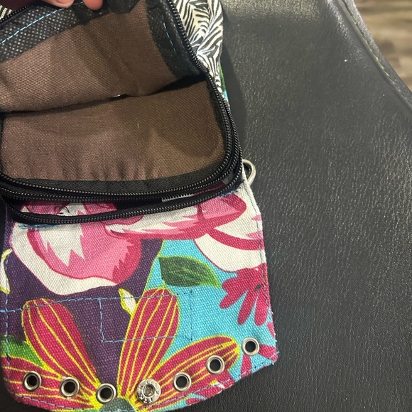 Zebra Stripe Crossbody Bag with Silver Accents - Picture 4 of 5